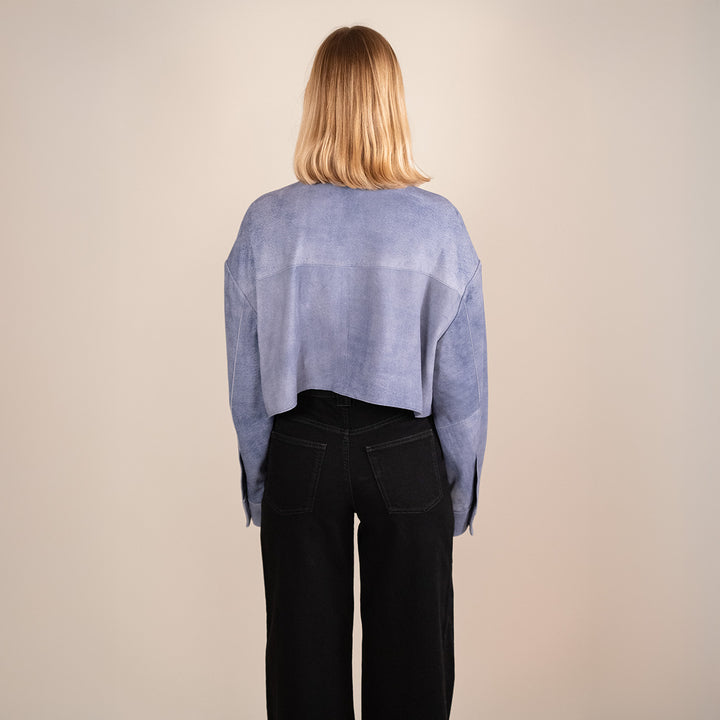 P5045 Suede Denim Effect Jacket