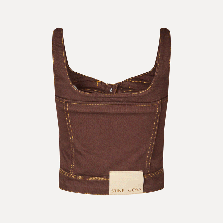 Cropped Denim Bustier