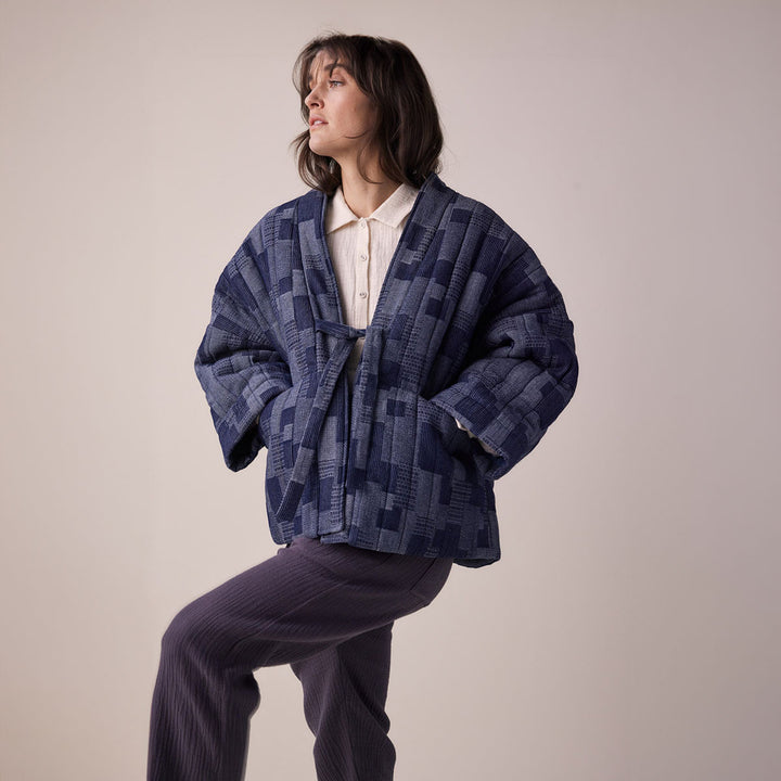 Denim Patch Quilt Jacket