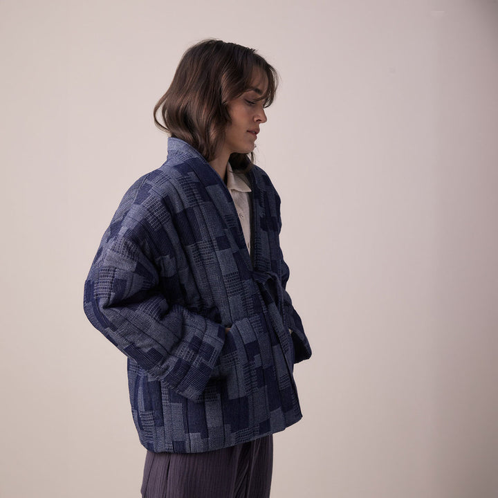 Denim Patch Quilt Jacket