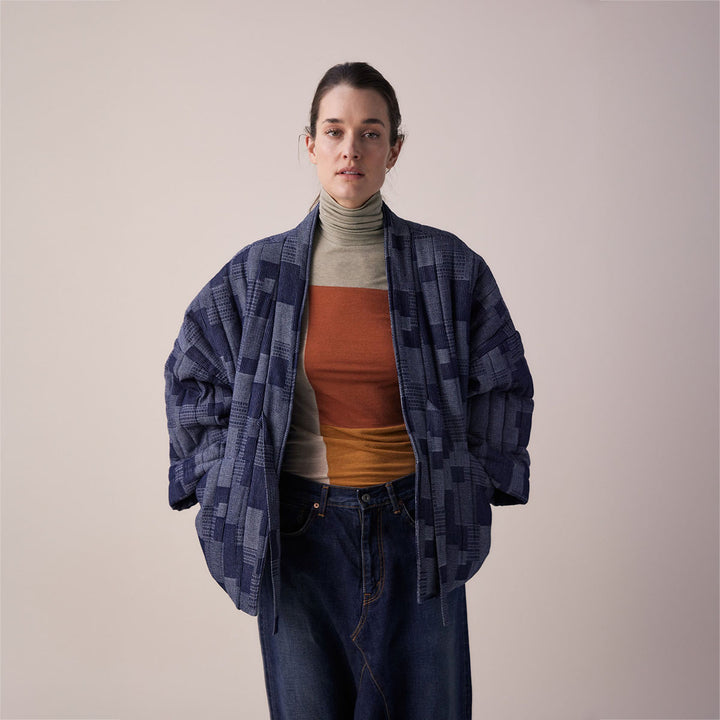 Denim Patch Quilt Jacket