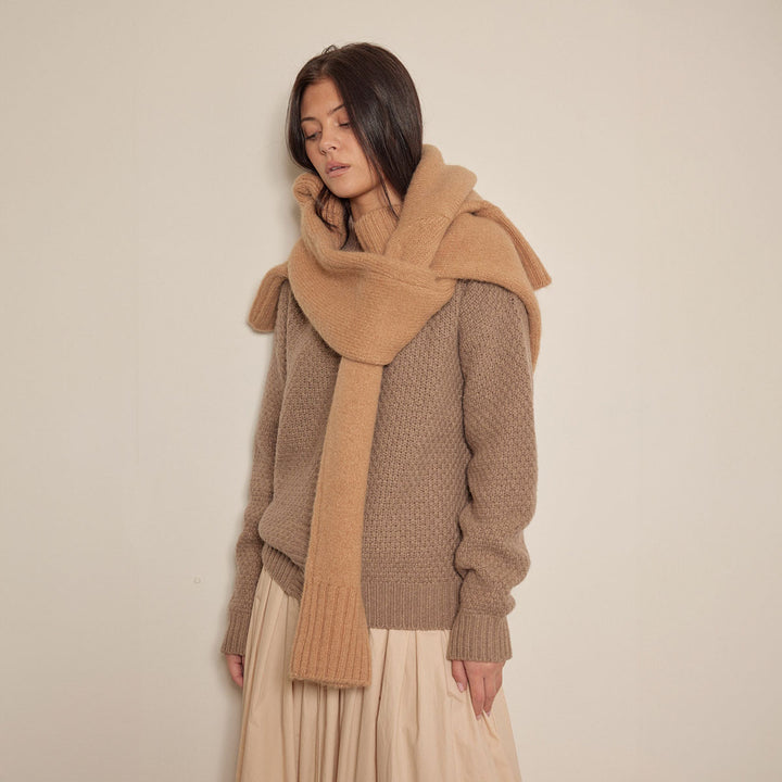 High Neck Wool Cardigan