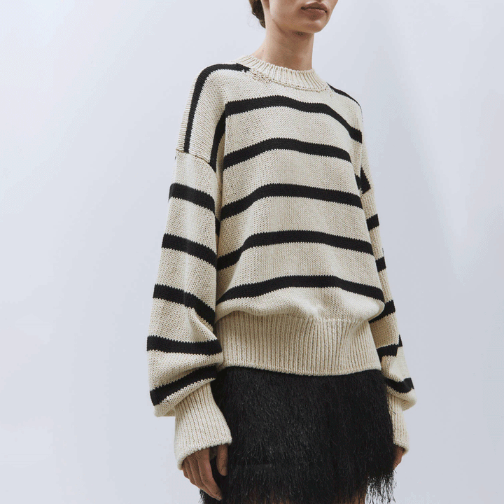 P5003 Striped Cotton Jumper