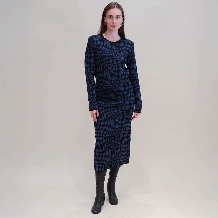 Jacquard Crew Neck Jumper