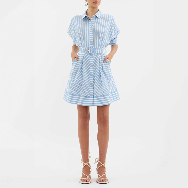 Ava Button Mini Dress