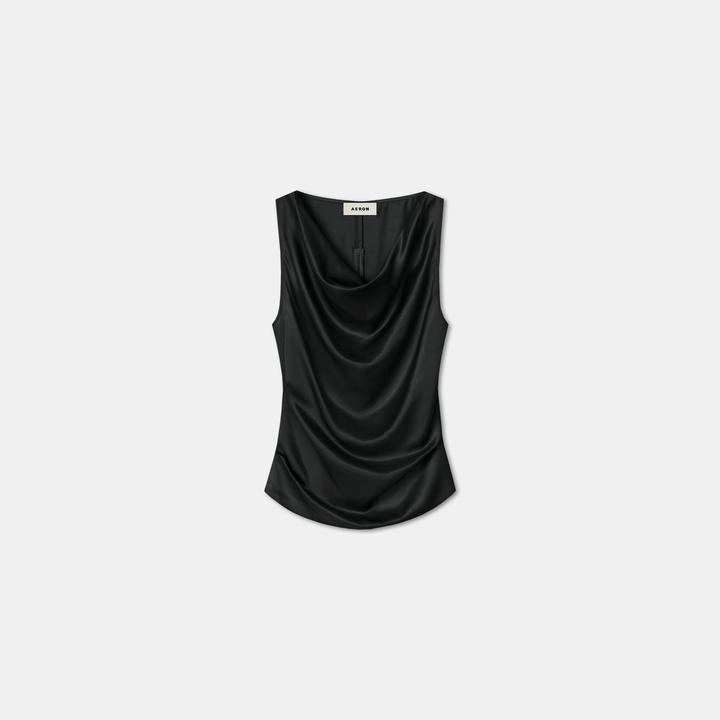 Camille Satin Cowl Neck Top