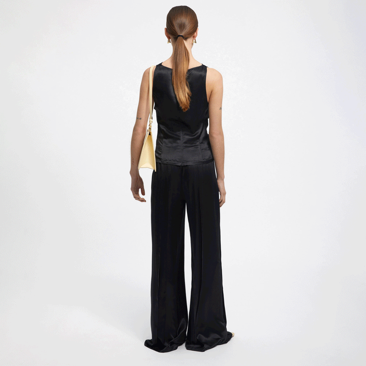 Camille Satin Cowl Neck Top