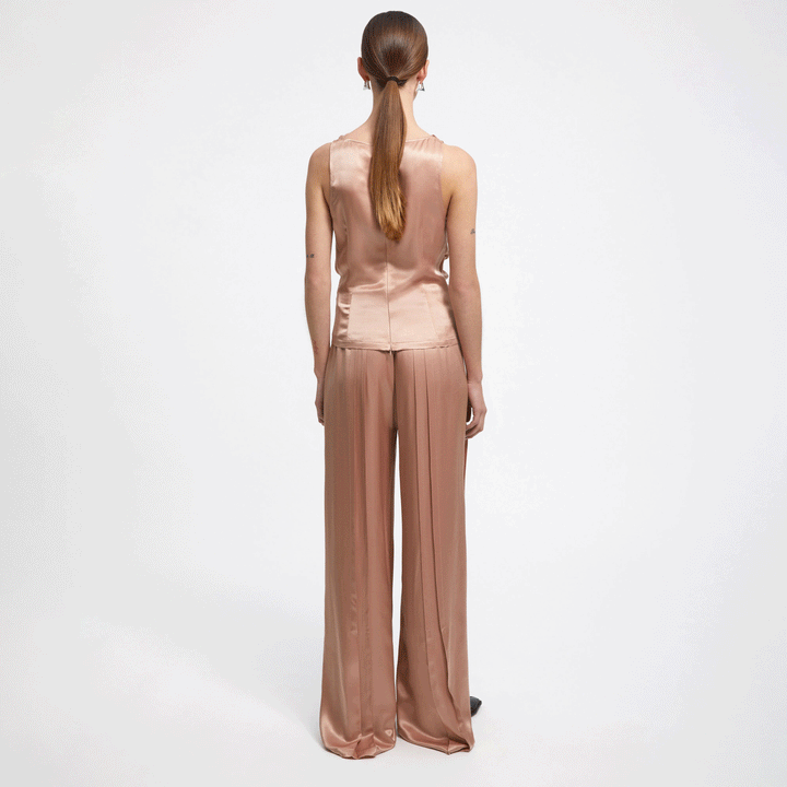 Camille Satin Cowl Neck Top