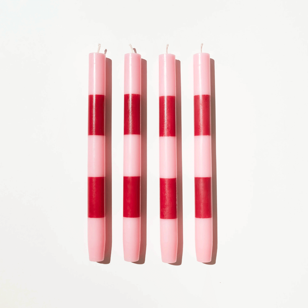 Striped Dinner Candle