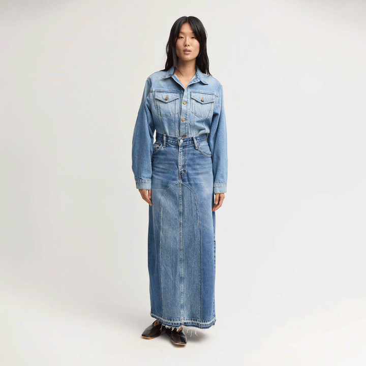 Elisa Denim Maxi Skirt
