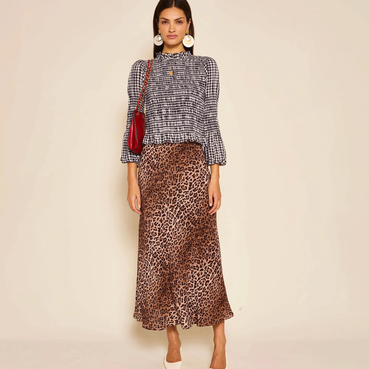 Kelly Silk Midi Skirt