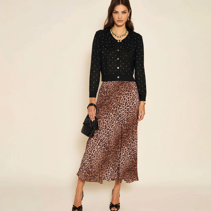 Kelly Silk Midi Skirt
