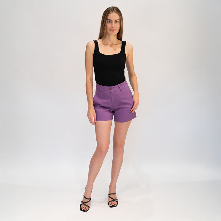 Orchid Linen Shorts