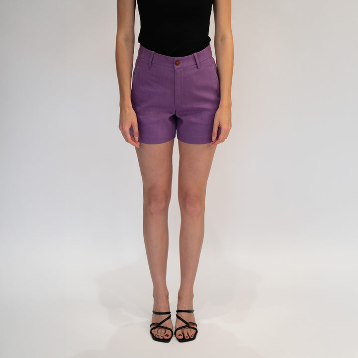 Orchid Linen Shorts