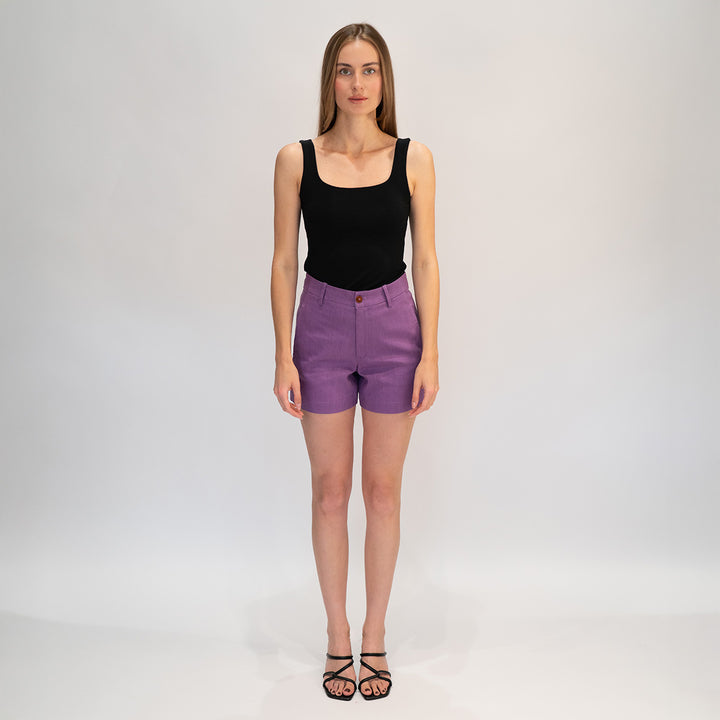 Orchid Linen Shorts