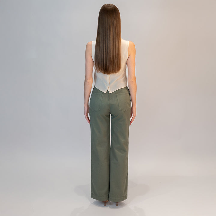 P5207 Sleeveless Silk Top