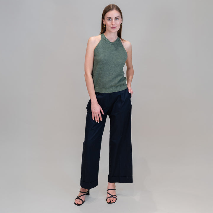 71130 High Neck Knit Tank