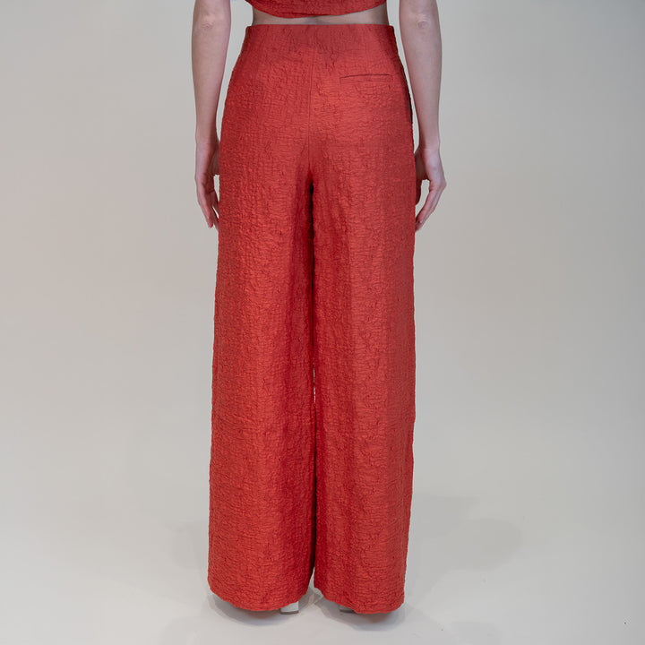 Crinkle Jersey Wide Leg Pants
