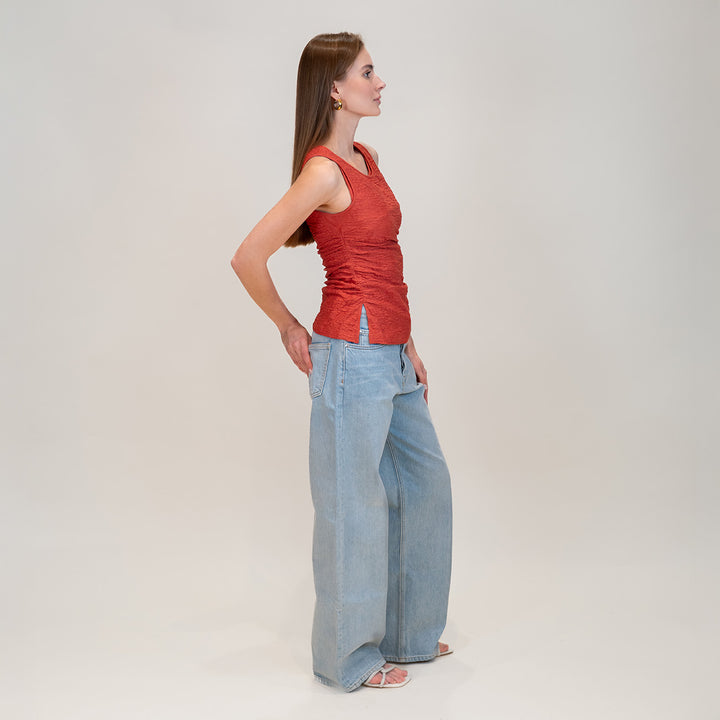 Crinkle Jersey Twisted Tank