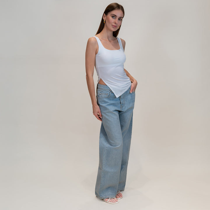 Collagen Asymmetric Side Slit Top