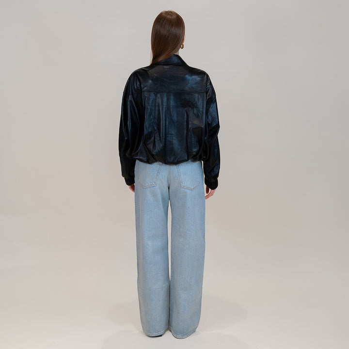 Vegan Leather Puff Jacket