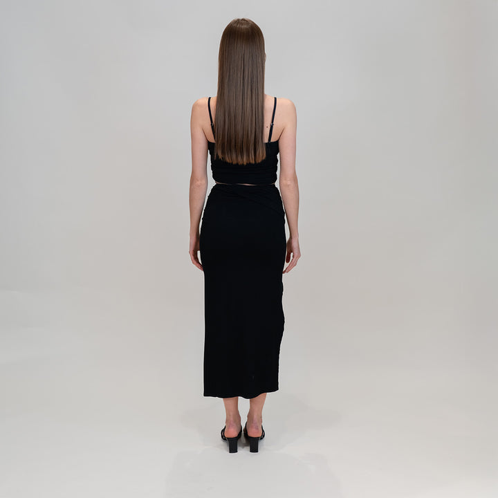 Collagen Wrap Slit Skirt