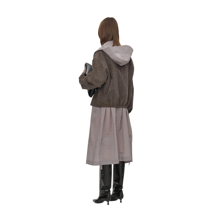 Salt Dyed Cotton Zip Jacket