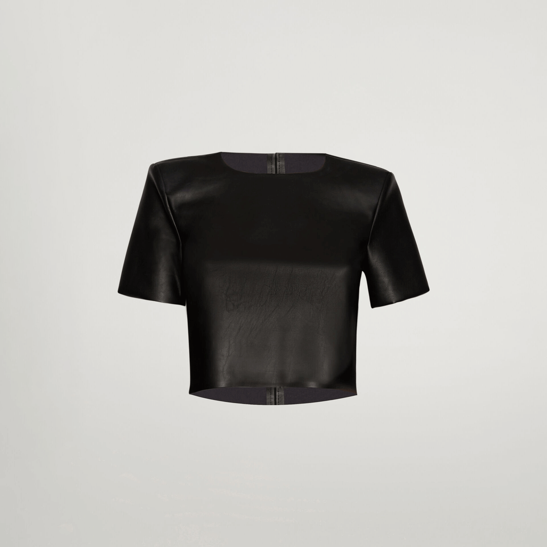 Vegan Leather Top