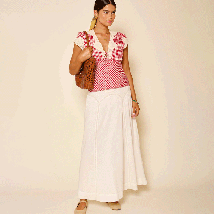Vienne Cotton Midi Skirt