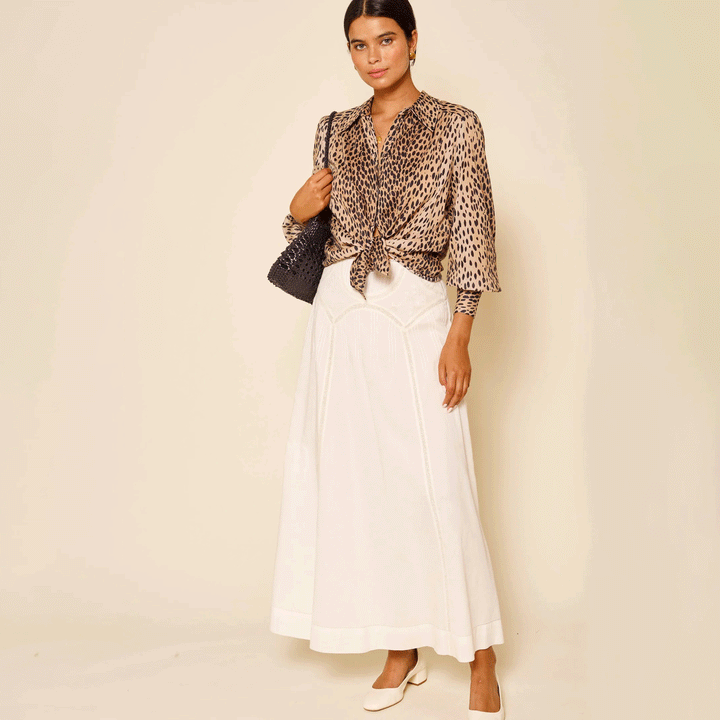 Vienne Cotton Midi Skirt