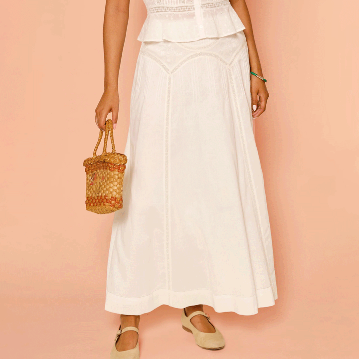 Vienne Cotton Midi Skirt