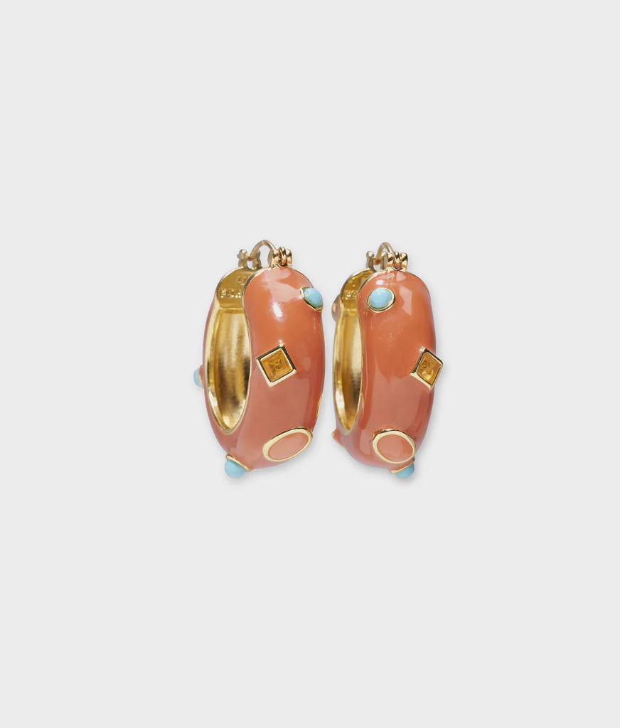 Enameled La Bomba Hoops