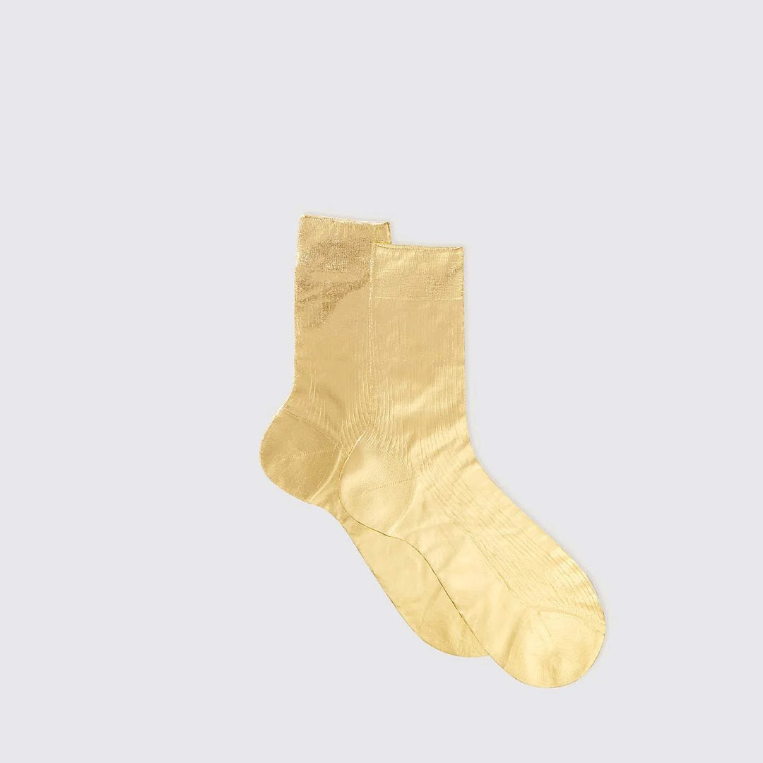 One Ribbed Laminated Socks