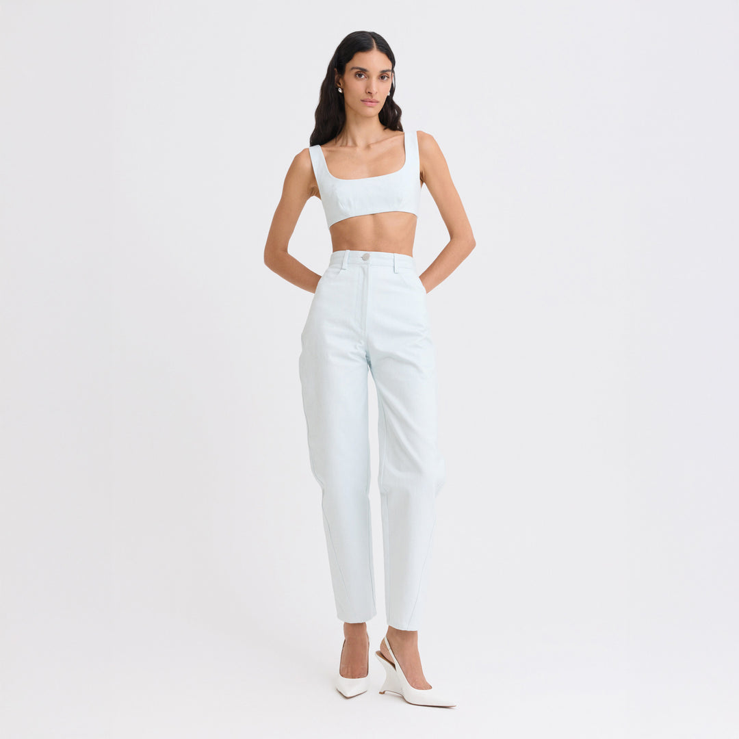 High-Waist Twist Seam Jeans