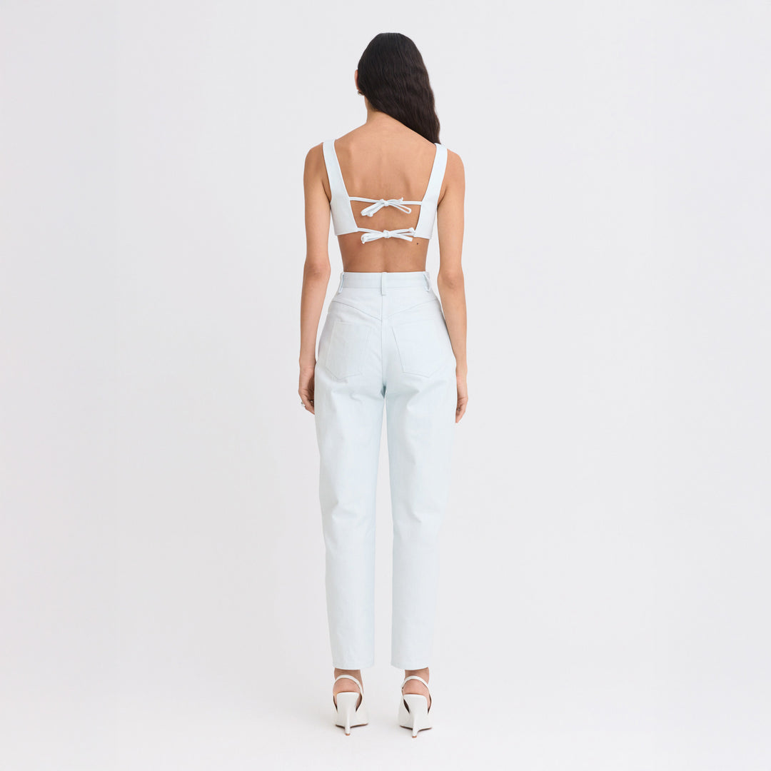 High-Waist Twist Seam Jeans