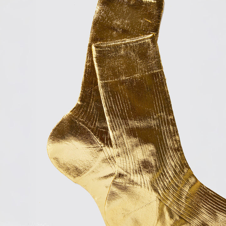 One Ribbed Laminated Socks