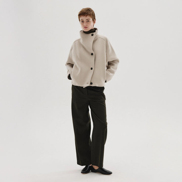 High Neck Cloth Jacket
