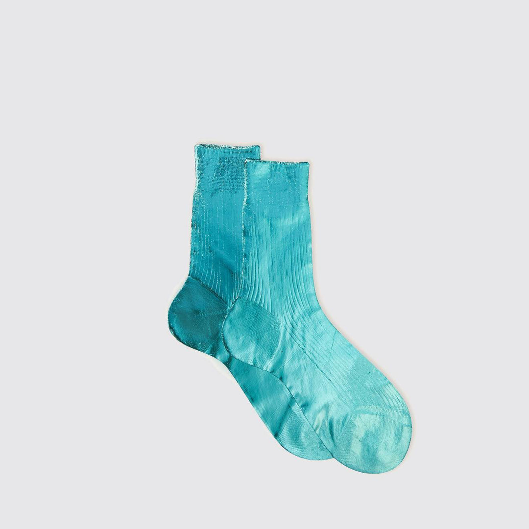 One Ribbed Laminated Socks
