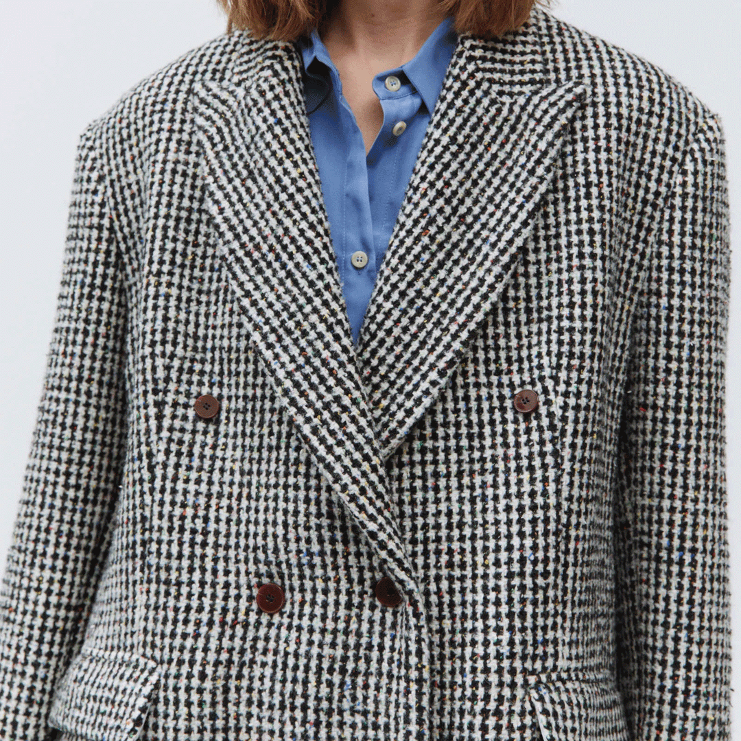 A4037 Houndstooth Coat