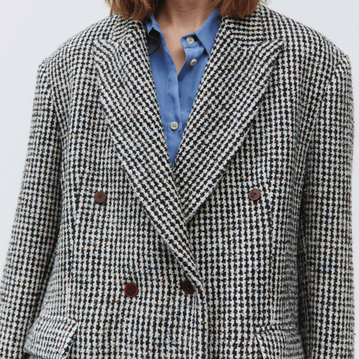 A4037 Houndstooth Coat