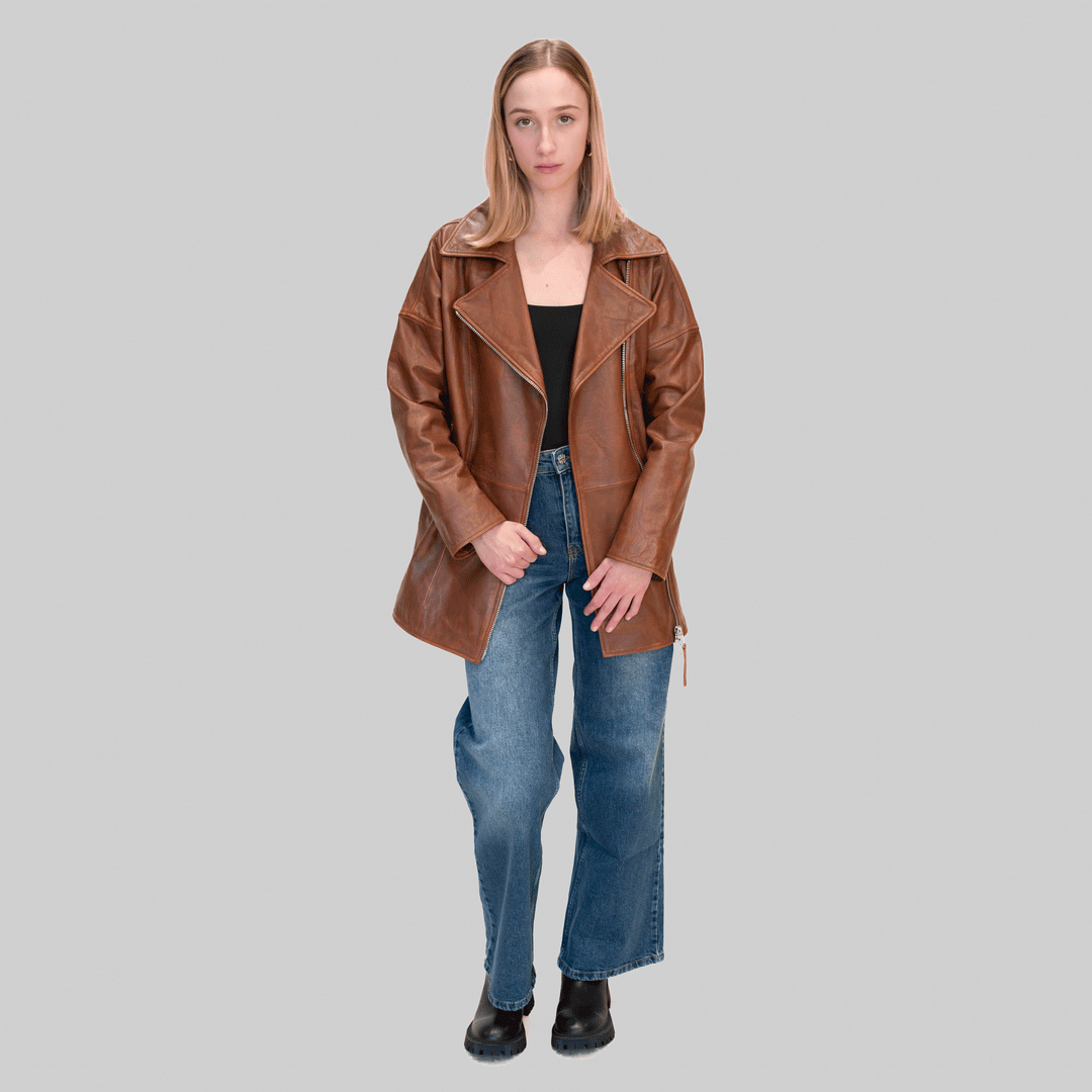 A4226 Leather Moto Jacket