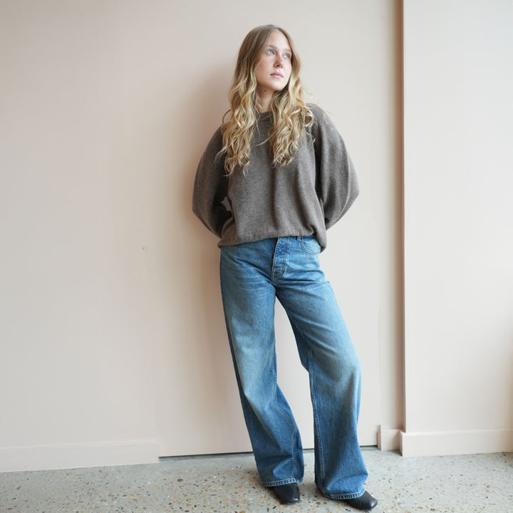 A6008 Crewneck Cropped Sweater