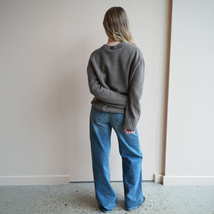 A6008 Crewneck Cropped Sweater