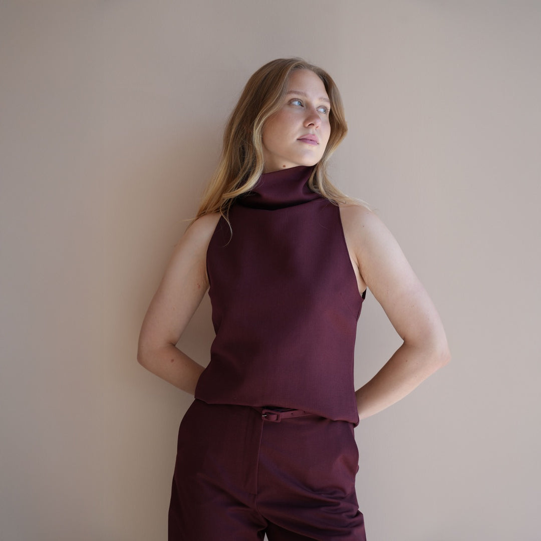 A6204 High Neck Top