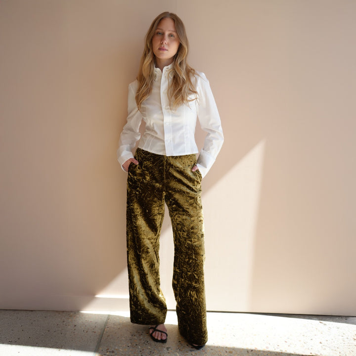 A6225 Crushed Velvet Pants