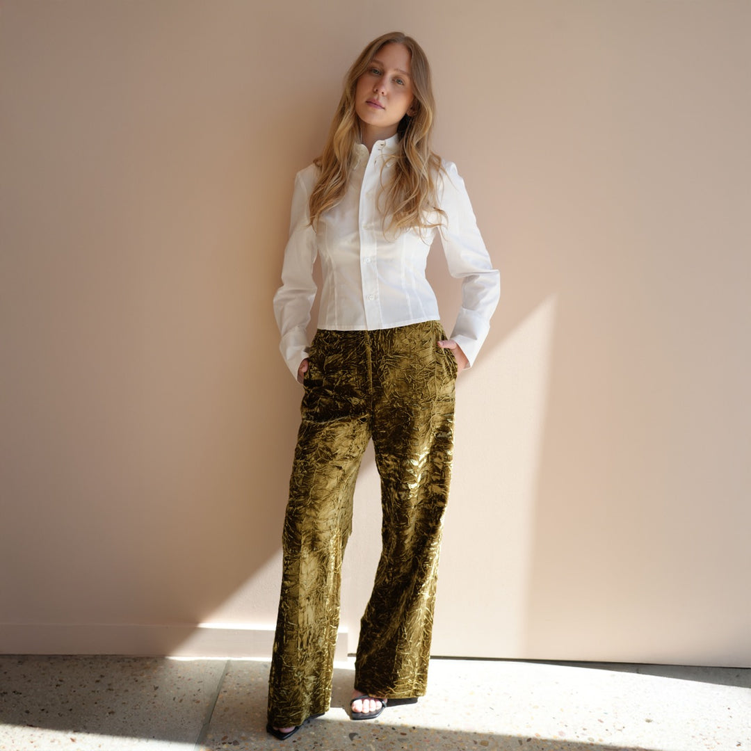 A6225 Crushed Velvet Pants