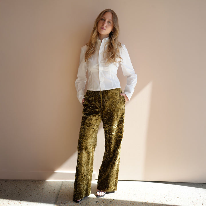 A6225 Crushed Velvet Pants