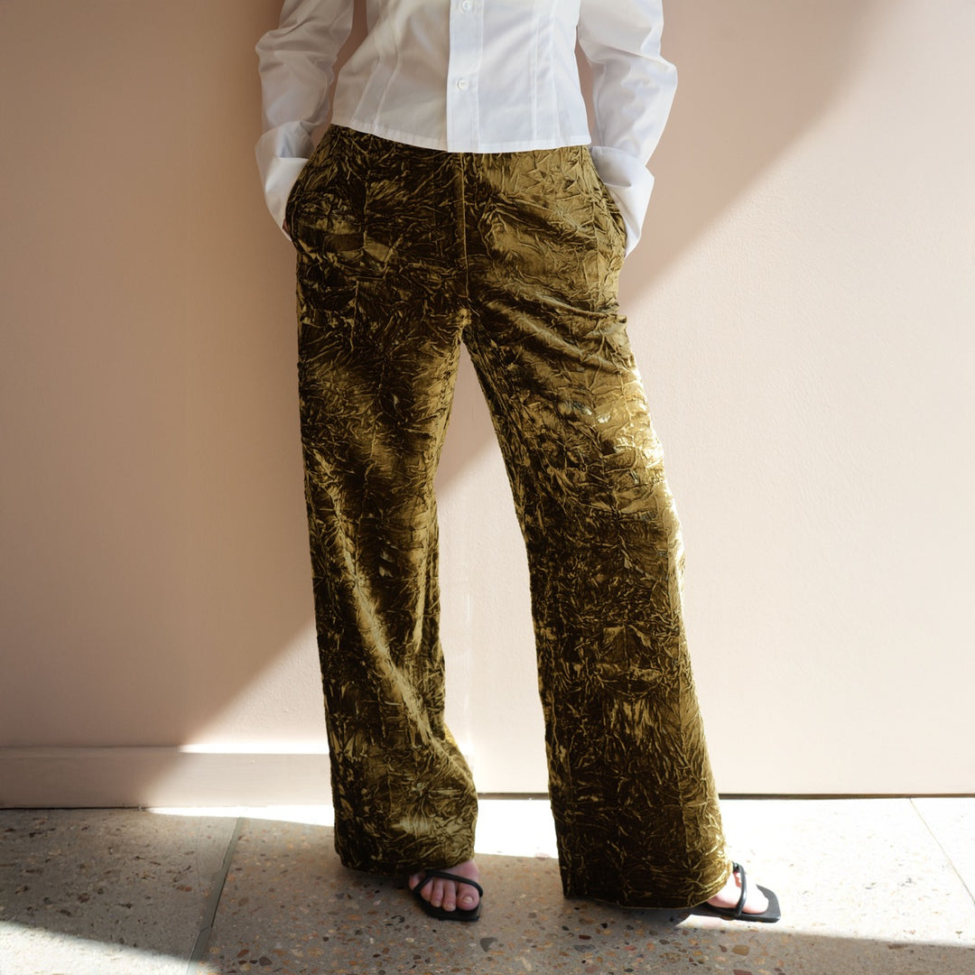 A6225 Crushed Velvet Pants