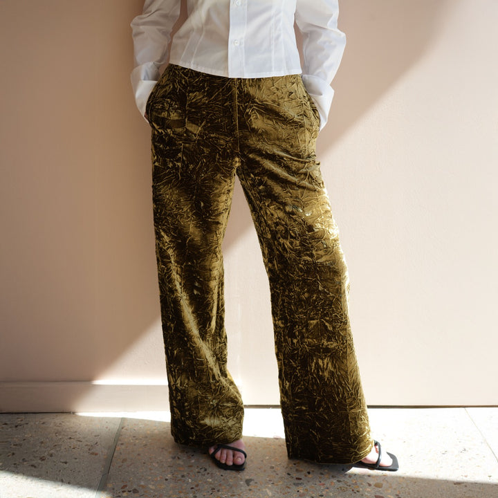 A6225 Crushed Velvet Pants