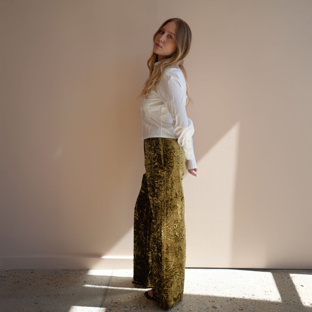 A6225 Crushed Velvet Pants